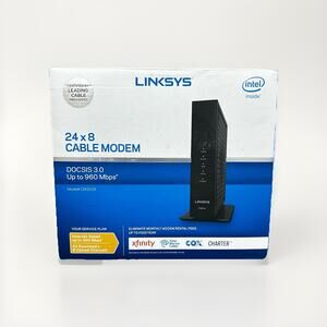 Linksys CM3024 DOCSIS 3.0 24x8 Cable Modem 960Mbps Xfinity Black Intel Inside